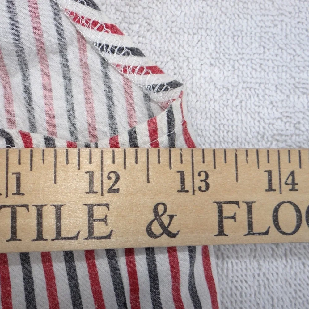 Red‎ White Blue Striped 2 Piece Set Ruffle Crop Top and Shorts Americana Summer